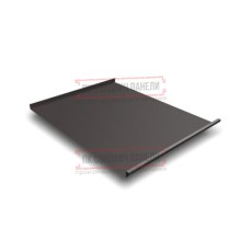 Фальц двойной стоячий 0,5 Satin RR32 темно-коричневый с пленкой на замках