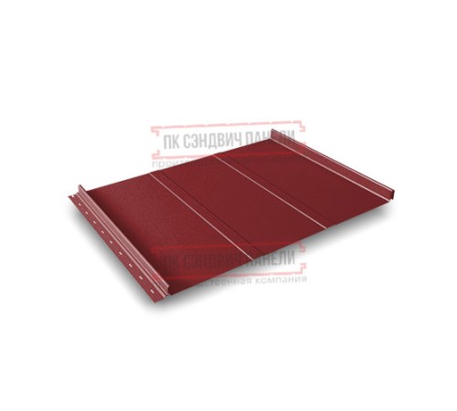 Кликфальц Line 0,5 Satin RAL3011 коричнево-красный с пленкой на замках