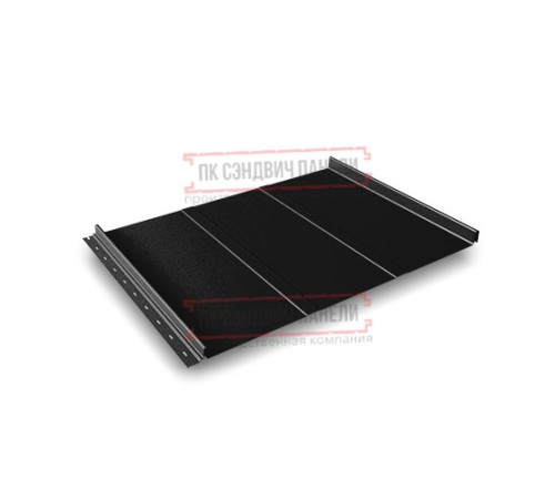 Кликфальц Line 0,5 Velur RAL9005 черный с пленкой на замках