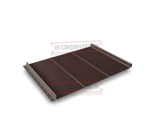 Кликфальц Line 0,5 Quarzit lite RAL8017 шоколад с пленкой на замках