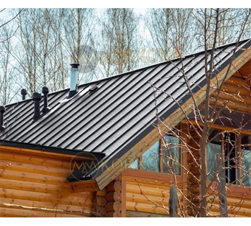 Кликфальц Line 0,45 Drap ST RAL7024 мокрый асфальт с пленкой на замках