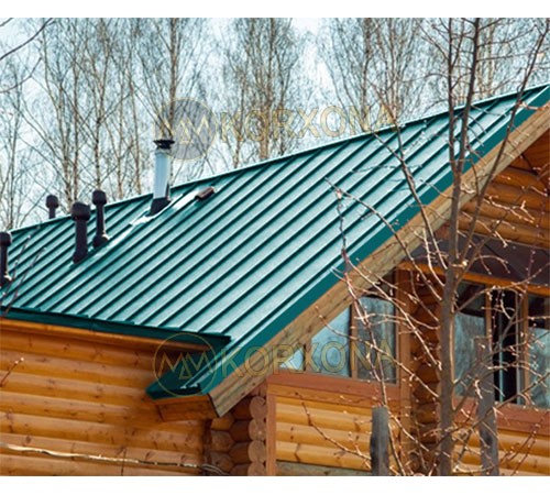 Кликфальц Line 0,45 Полиэстер RAL5021 водная синь с пленкой на замках