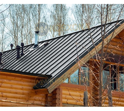 Кликфальц Line 0,5 Quarzit Pro Matt RAL7016 антрацитово-серый с пленкой на замках