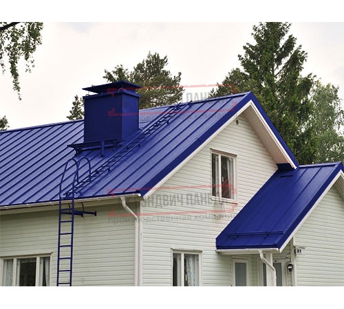 Кликфальц 0,45 Полиэстер RAL5002 ультрамариново-синий с пленкой на замках