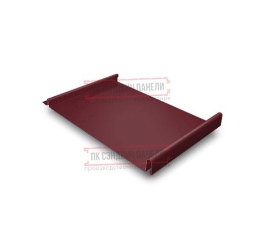 Кликфальц 0,5 PurLite Мatt RAL3005 красное вино с пленкой на замках