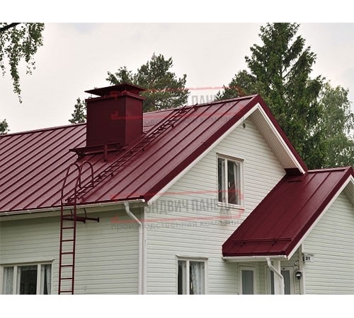 Кликфальц 0,45 Drap ST RAL3005 красное вино с пленкой на замках