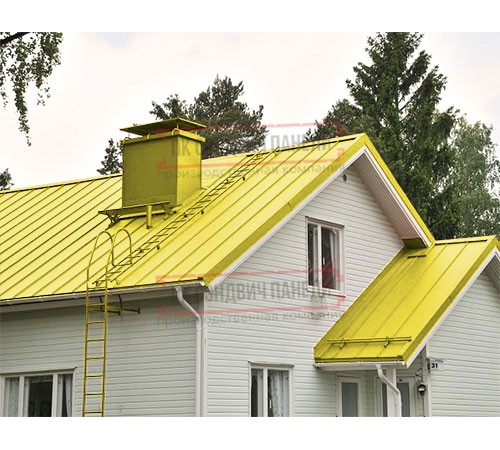 Кликфальц 0,45 Полиэстер RAL1018 цинково-желтый с пленкой на замках