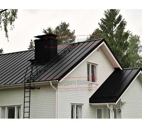 Кликфальц 0,5 Satin Мatt RAL9005 черный с пленкой на замках