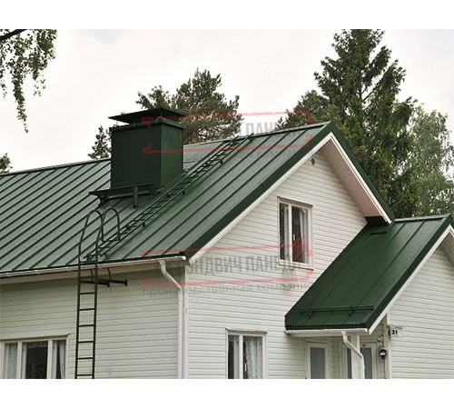 Кликфальц GL 0,5 GreenCoat Pural BT, matt RR11 темно-зеленый (RAL6020 хромовая зелень) с пленкой на замках