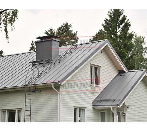 Кликфальц 0,45 Drap RAL7004 сигнальный серый с пленкой на замках