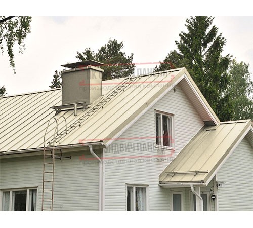 Кликфальц 0,45 Полиэстер RAL1015 светлая слоновая кость с пленкой на замках