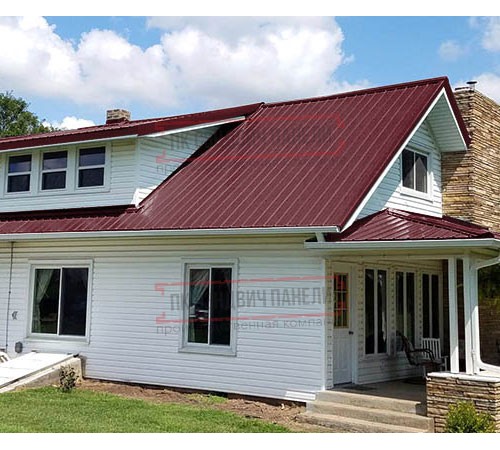 Кликфальц mini 0,5 Velur RAL3005 красное вино с пленкой на замках