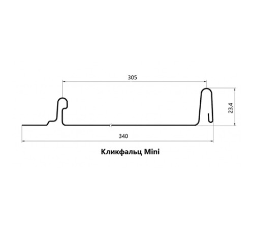 Кликфальц mini 0,5 Velur RAL6005 зеленый мох с пленкой на замках