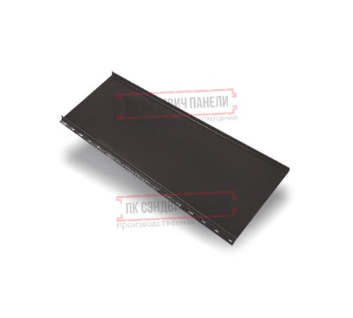 Кликфальц mini 0,5 GreenCoat PuRALBT, matt RR32 темно-коричневый (RAL8019 серо-коричневый) с пленкой