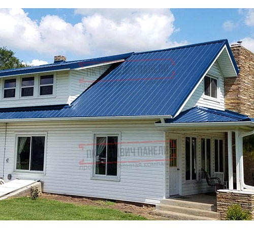 Кликфальц mini 0,5 Satin RAL5005 сигнальный синий с пленкой на замках