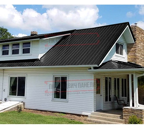 Кликфальц mini 0,5 Satin Мatt RAL9005 черный с пленкой на замках