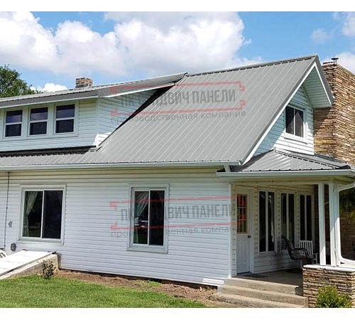 Кликфальц mini 0,45 Полиэстер RAL9006 бело-алюминиевый с пленкой на замках