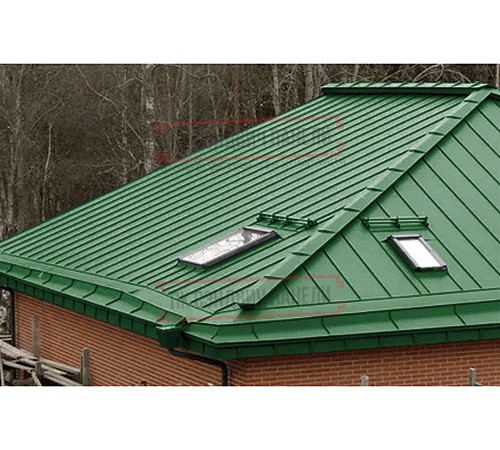 Кликфальц Pro 0,45 Полиэстер RAL6002 лиственно-зеленый с пленкой на замках