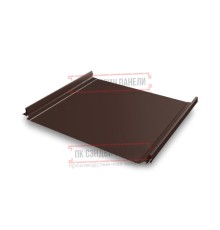 Кликфальц Pro 0,5 GreenCoat PuRALBT, matt RR887 шоколадно-коричневый (RAL8017 шоколад) с пленкой на замках