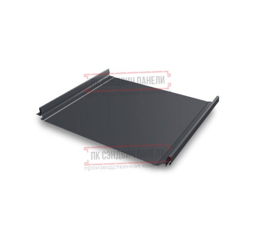 Кликфальц Pro 0,45 Полиэстер RAL7024 мокрый асфальт с пленкой на замках