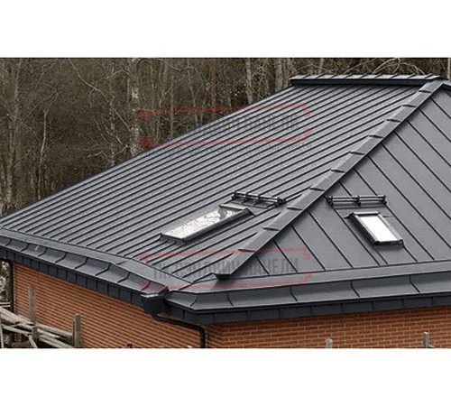 Кликфальц Pro 0,45 Полиэстер RAL7024 мокрый асфальт с пленкой на замках