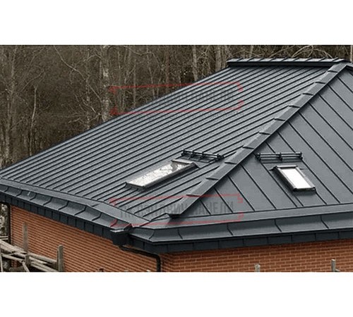 Кликфальц Pro 0,5 Satin Мatt RAL7016 антрацитово-серый с пленкой на замках