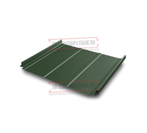 Кликфальц Pro Line 0,5 GreenCoat PuRALMatt RR11 темно-зеленый (RAL6020 хромовая зелень) с пленкой на замках