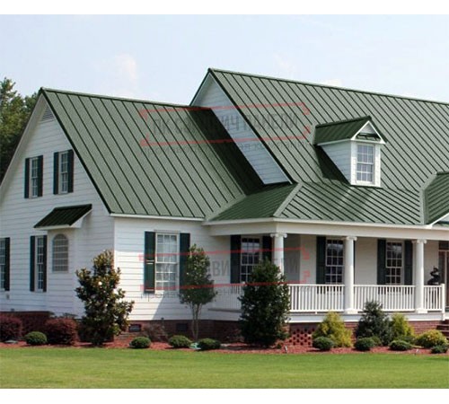 Кликфальц Pro Line 0,5 GreenCoat PuRALMatt RR11 темно-зеленый (RAL6020 хромовая зелень) с пленкой на замках