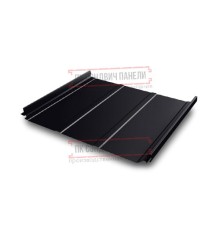 Кликфальц Pro Line 0,5 Quarzit lite RAL9005 черный с пленкой на замках