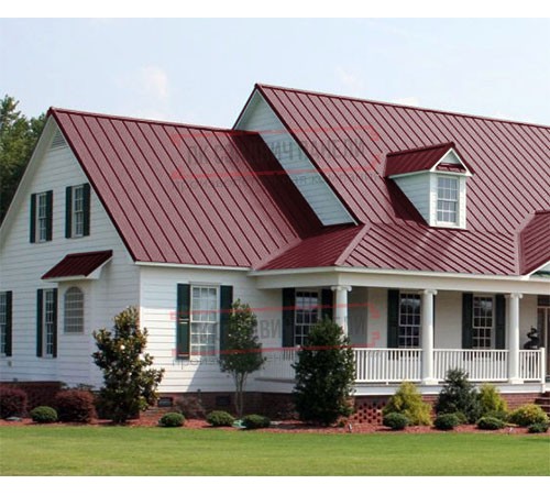 Кликфальц Pro Line 0,5 Quarzit RAL3005 красное вино с пленкой на замках