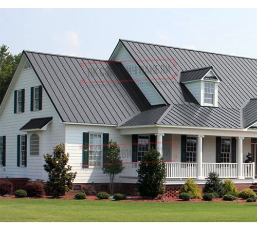 Кликфальц Pro Line 0,5 GreenCoat PuRAL RR 23 темно-серый (RAL7024 мокрый асфальт) с пленкой на замках