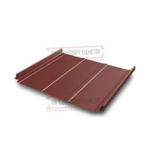Кликфальц Pro Line 0,5 GreenCoat PuRAL RR 29 красный (RAL3009 оксидно-красный) с пленкой на замках