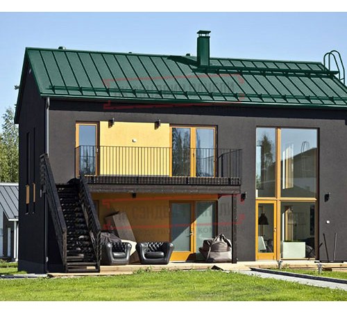 Кликфальц Pro Gofr 0,5 Atlas RAL6005 зеленый мох с пленкой на замках