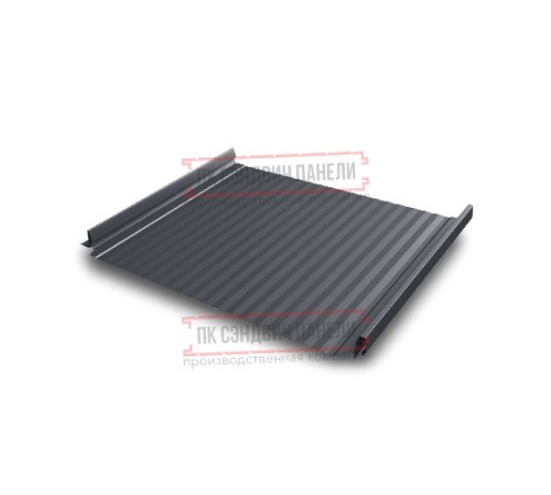 Кликфальц Pro Gofr 0,5 Quarzit PRO Matt RAL7024 мокрый асфальт