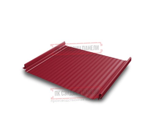 Кликфальц Pro Gofr 0,45 Полиэстер RAL3003 рубиново-красный с пленкой на замках