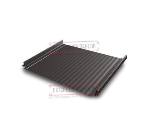 Кликфальц Pro Gofr 0,5 Satin RR32 темно-коричевый с пленкой на замках