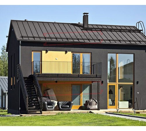 Кликфальц Pro Gofr 0,5 Satin RR32 темно-коричевый с пленкой на замках