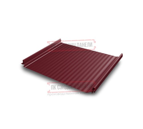 Кликфальц Pro Gofr 0,45 Полиэстер RAL3005 красное вино с пленкой на замках