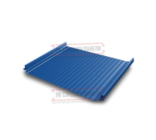 Кликфальц Pro Gofr 0,45 Полиэстер RAL5005 сигнальный синий с пленкой на замках