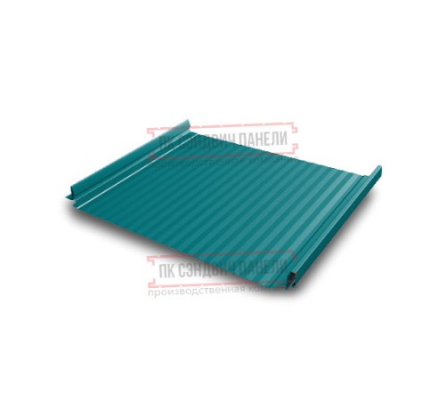 Кликфальц Pro Gofr 0,45 Полиэстер RAL5021 водная синь с пленкой на замках