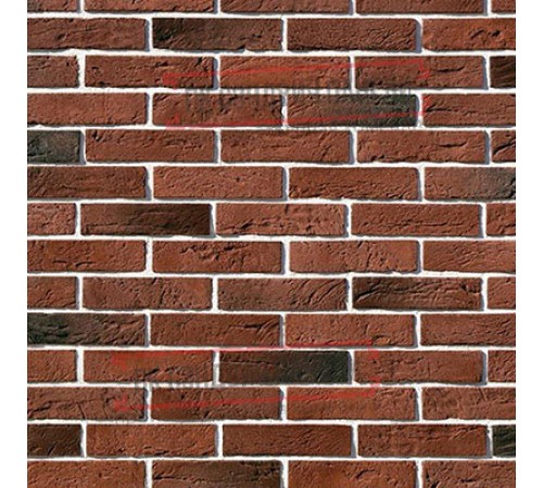 Рядовая плитка линия "Светлые холмы" Дерри Брик 385-70 с расшивкой 1 см.