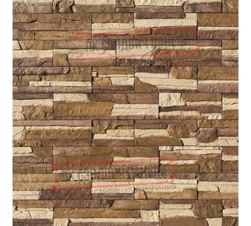 Рядовая плитка линия "Светлые холмы" Хайлэнд 291-20 без шва