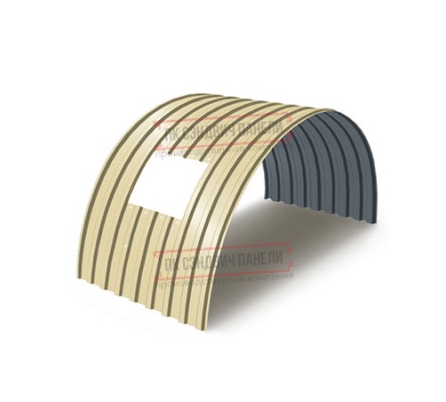 Продольно гнутый профнастил для укрытий конвейеров МП20ПГ-1150, 0,5, в полимерном покрытии