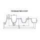 Продольно гнутый профнастил для укрытий конвейеров Н112ПГ-807, 0,7, нержавеющий