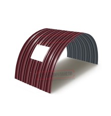 Продольно гнутый профнастил для укрытий конвейеров С15ПГ-1190, 0,7, в полимерном покрытии