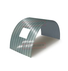 Продольно гнутый профнастил для укрытий конвейеров С18ПГ-1023, 0,7, нержавеющий