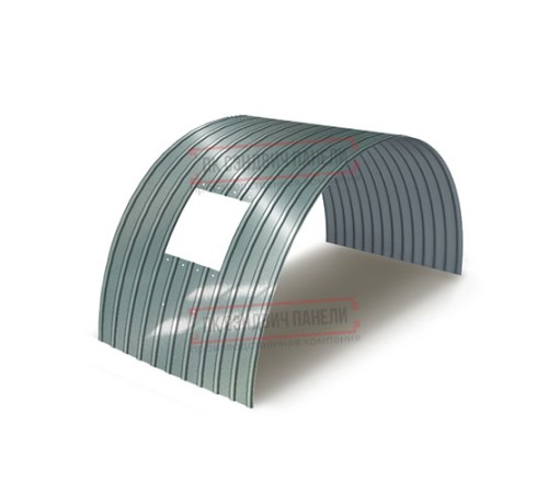 Продольно гнутый профнастил для укрытий конвейеров С18ПГ-1023, 0,7, нержавеющий