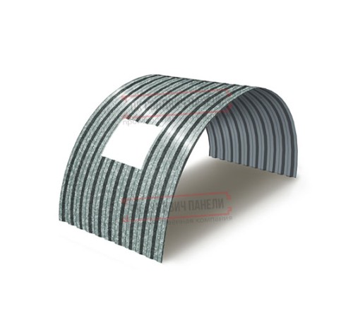 Продольно гнутый профнастил для укрытий конвейеров С21ПГ-1051, 0,9, оцинкованный