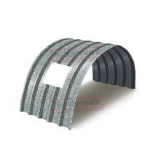 Продольно гнутый профнастил для укрытий конвейеров С44ПГ-1047, 0,5, оцинкованный