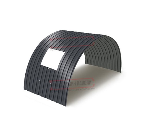 Продольно гнутый профнастил для укрытий конвейеров С8ПГ-1200, 0,9, в полимерном покрытии